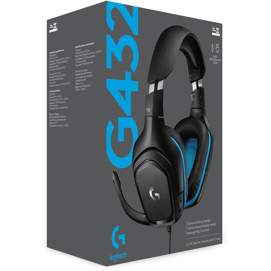 Logitech G432 7.1 Surround Sound Gaming Headset