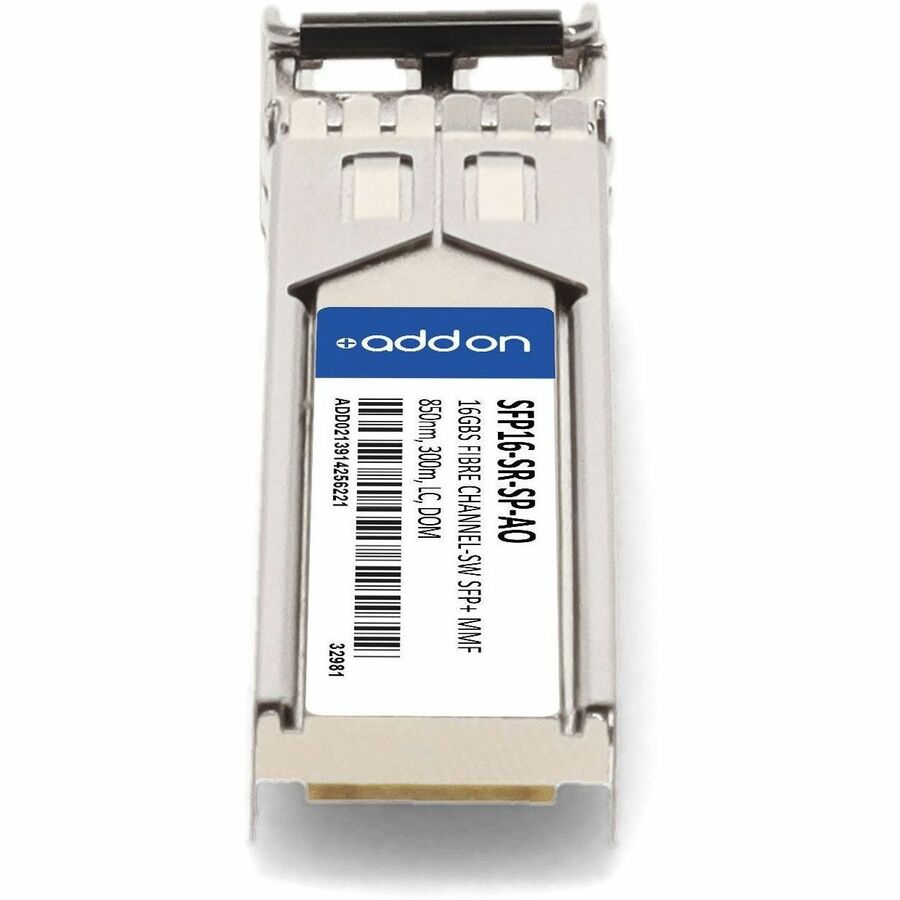 AddOn QLogic SFP16-SR-SP Compatible TAA Compliant 16Gbs Fibre Channel SW SFP+ Transceiver (MMF, 850nm, 300m, LC, DOM)