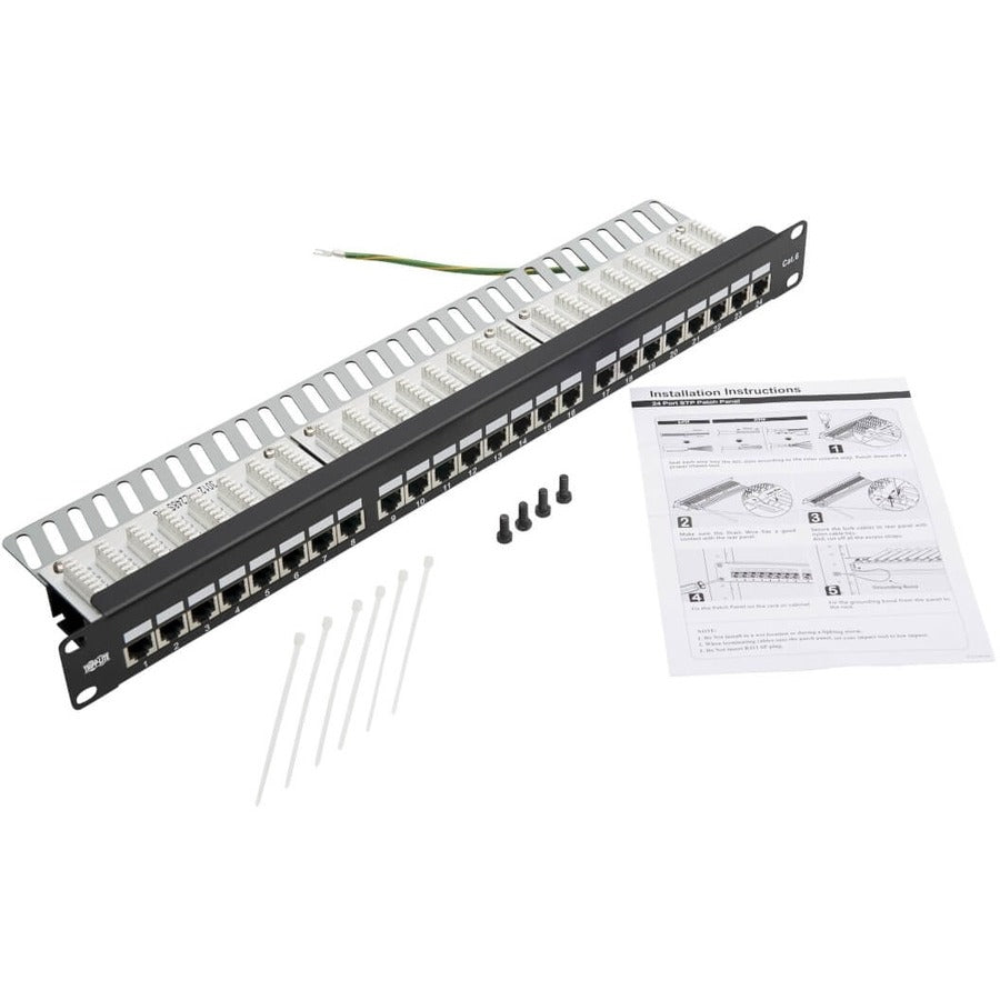 CAT5E/CAT6 PATCH PANEL 24-PORT