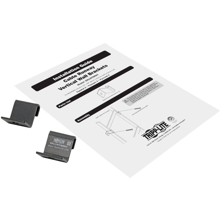 Eaton Tripp Lite Series Cable Runway Vertical Wall Brackets, Straight