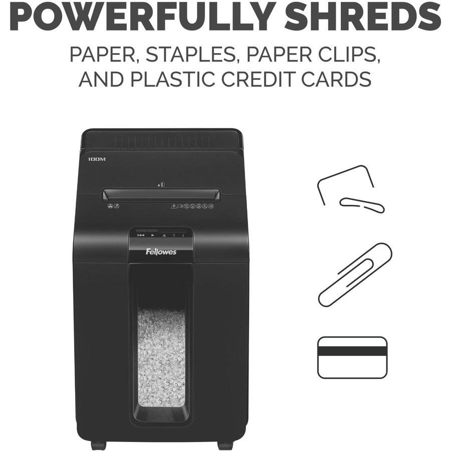 Fellowes® AutoMax™ 100M Micro-Cut Commercial Office Auto Feed 2-in-paper shredder with 100-Sheet Capacity