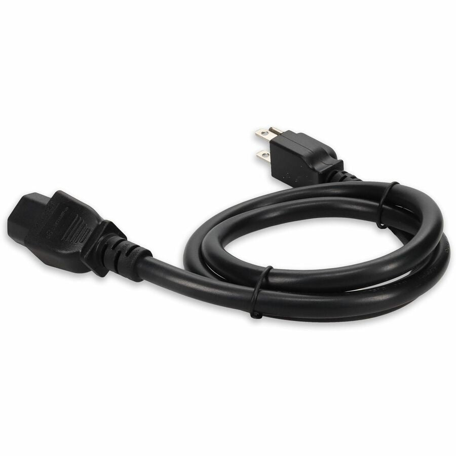 Addon 6ft NEMA 5-15P Male to C15 Female 14AWG 100-250V at 15A Black Power Cable