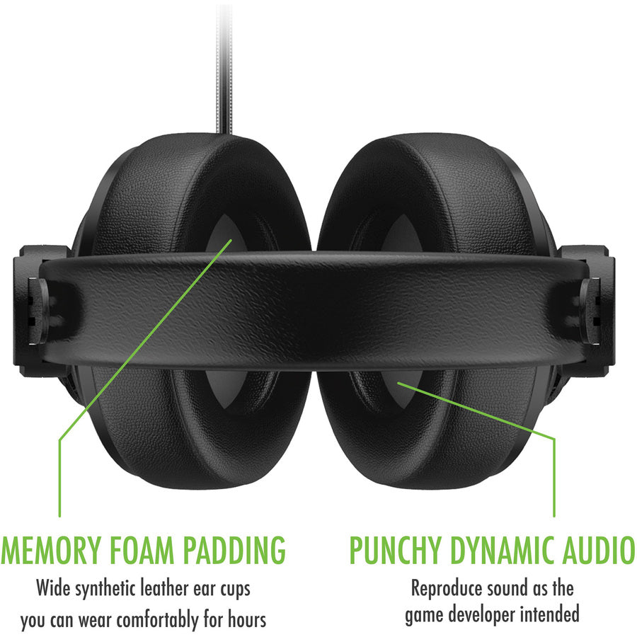 Plugable Performance Onyx Gaming Headset with Retractable Microphone, Noise Isolation, Memory Foam Ear Cushions