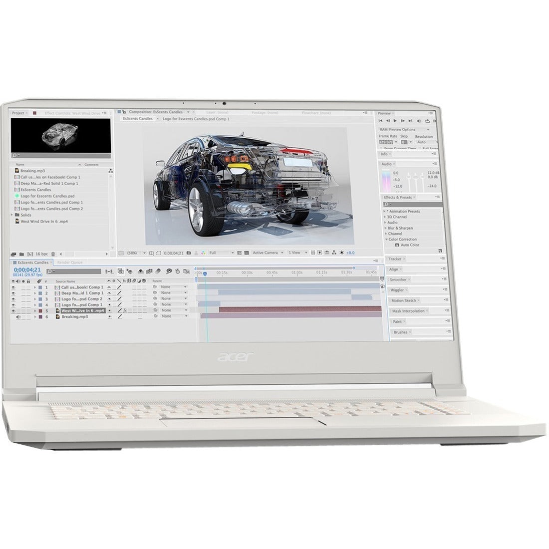 Acer ConceptD 7 CN715-71 CN715-71-73A9 15.6" Notebook - 4K UHD - Intel Core i7 i7-9750H - 32 GB - 1 TB SSD - English Keyboard - White