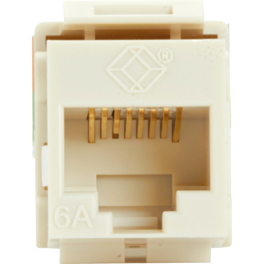 Black Box GigaTrue 2 CAT6A Keystone Jack - Unshielded, RJ45, Office White