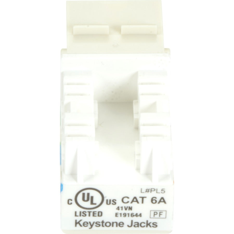 Black Box GigaTrue 2 CAT6A Keystone Jack - Unshielded, RJ45, Office White