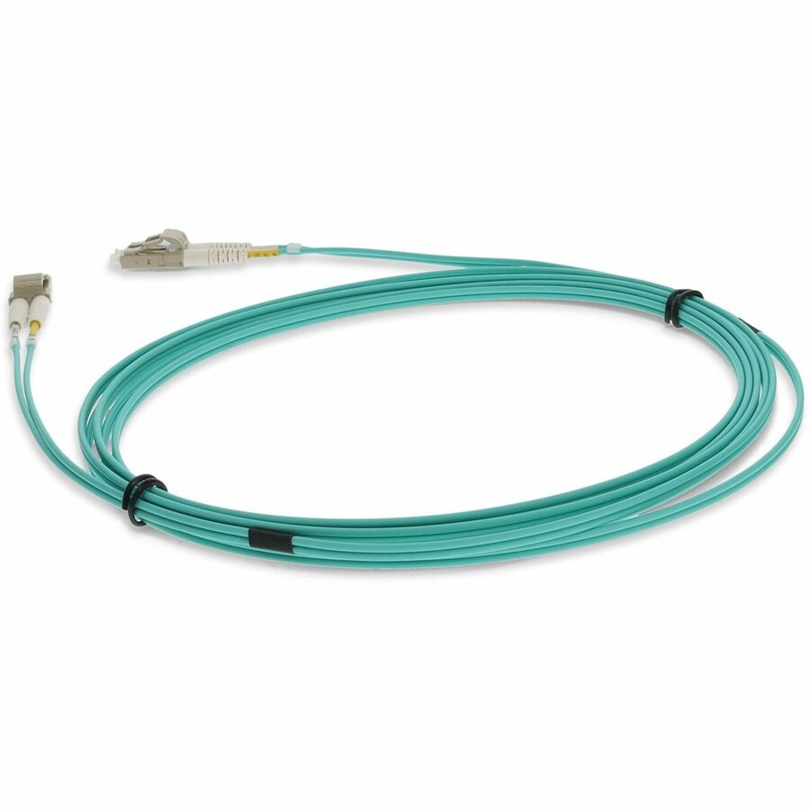 AddOn 5m LC (Male) to LC (Male) Straight Aqua OM4 Duplex LSZH Fiber Patch Cable