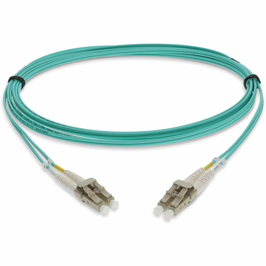AddOn 5m LC (Male) to LC (Male) Straight Aqua OM4 Duplex LSZH Fiber Patch Cable