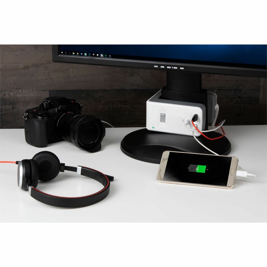 DESK MNT PWR 6OUT USHAPE SURGE