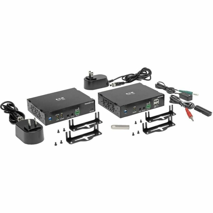 Eaton Tripp Lite Series DisplayPort over Fiber Extender Kit, Transmitter/Receiver, 4K, 4:4:4, Singlemode LC, Up to 6.2 mi., TAA