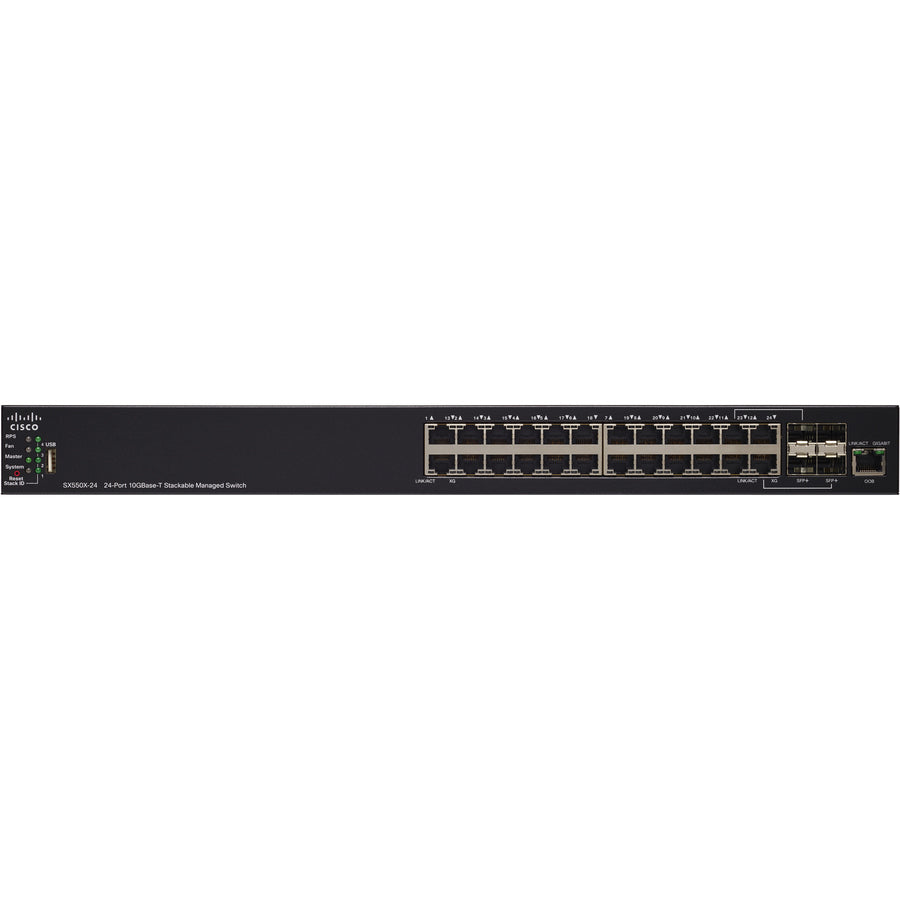 Cisco SX550X-24 24-Port 10GBase-T Stackable Managed Switch