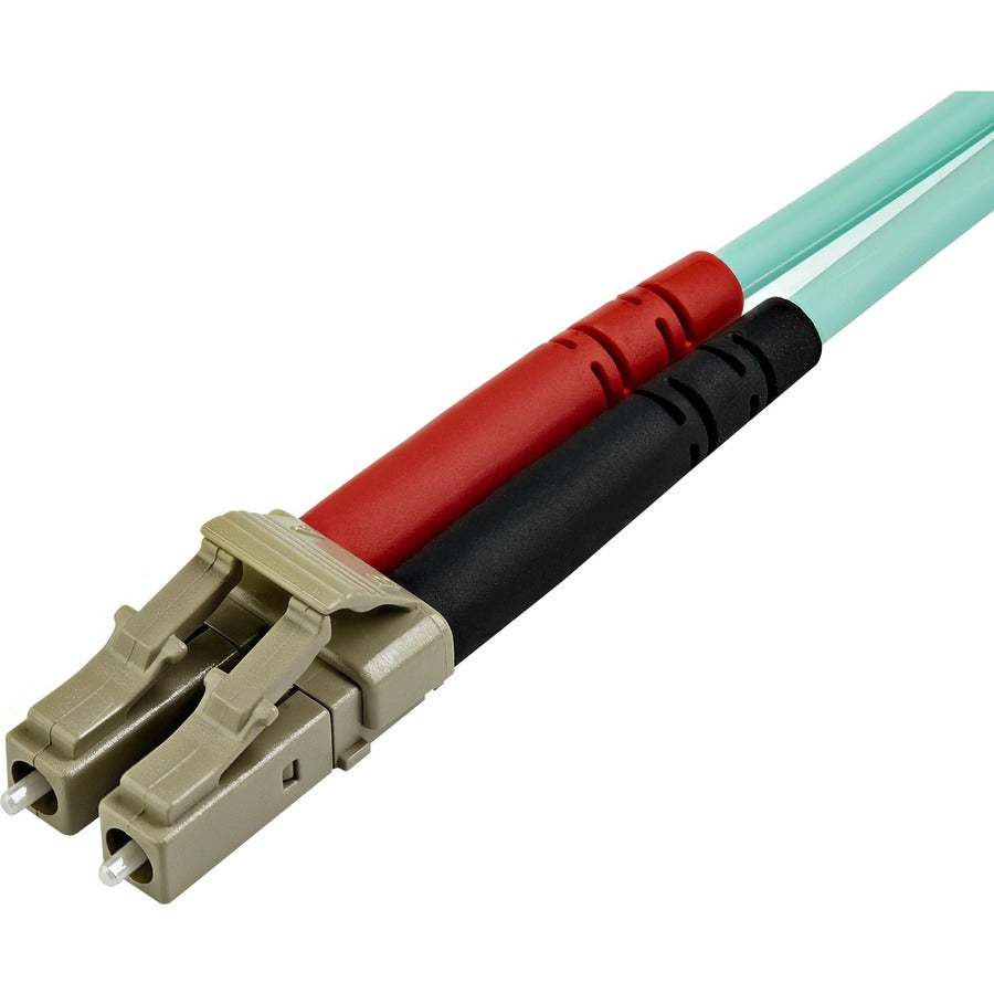 StarTech.com 15m (50ft) LC/UPC to LC/UPC OM3 Multimode Fiber Optic Cable, Full Duplex 50/125 Zipcord, 100G, LSZH Fiber Jumper Cord