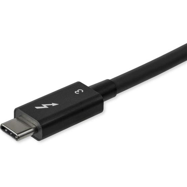 StarTech.com 2.6ft (80cm) Thunderbolt 3 Cable, 40Gbps, 100W PD, 4K/5K Video, Thunderbolt-Certified, Compatible w/ TB4/USB 3.2/DisplayPort