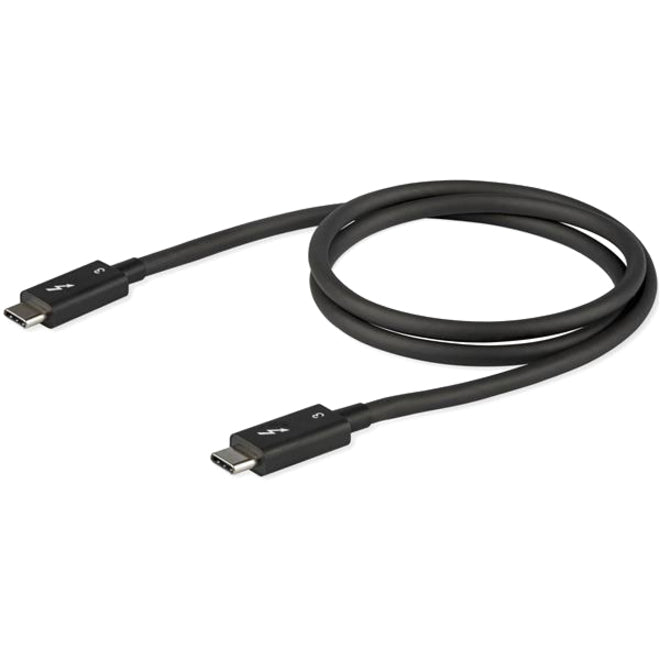 StarTech.com 2.6ft (80cm) Thunderbolt 3 Cable, 40Gbps, 100W PD, 4K/5K Video, Thunderbolt-Certified, Compatible w/ TB4/USB 3.2/DisplayPort