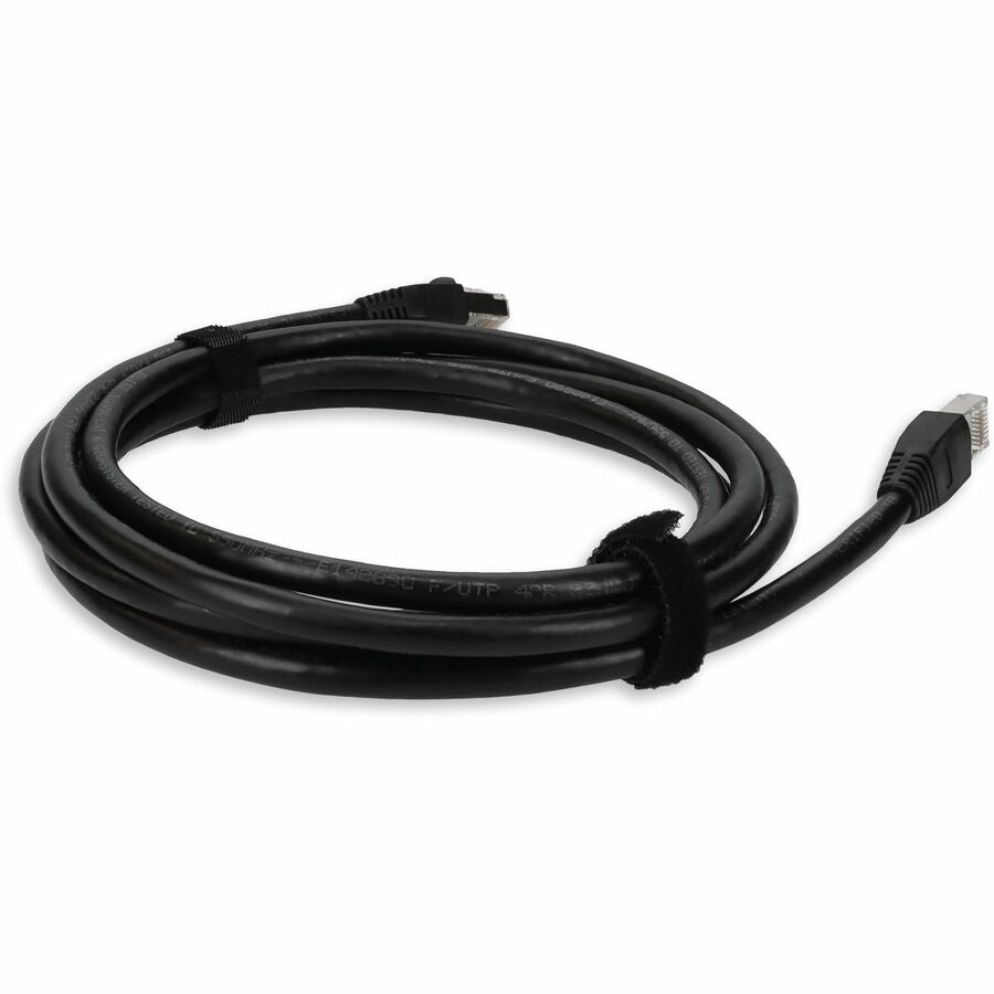 AddOn 7ft RJ-45 (Male) to RJ-45 (Male) Black Cat6 STP Outdoor-rated Copper Patch Cable
