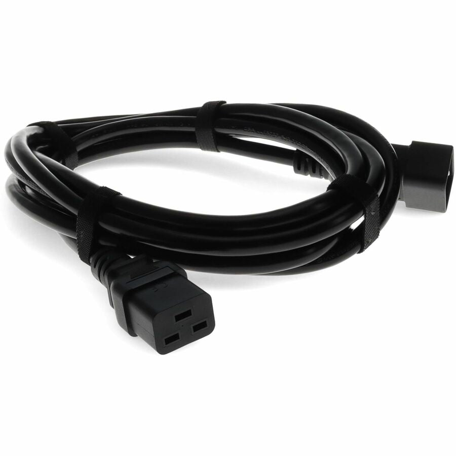 Addon 6ft C19 Female to C20 Male 12AWG 100-250V at 10A Black Power Cable