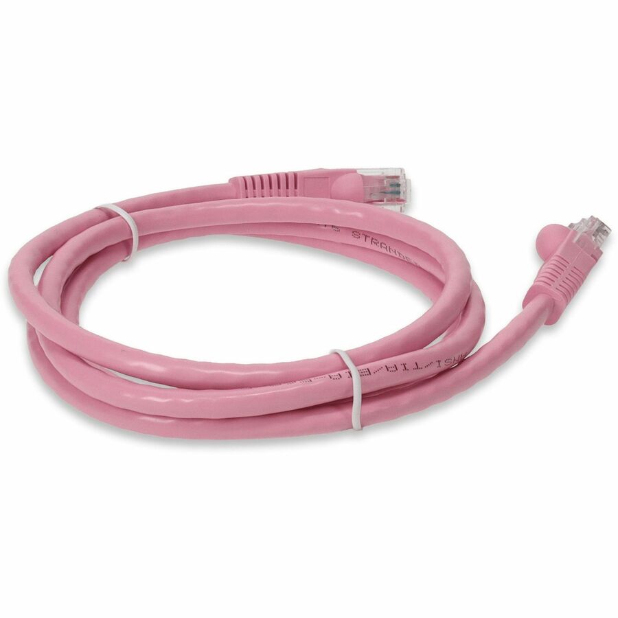 AddOn 7ft RJ-45 (Male) to RJ-45 (Male) Straight Pink Cat6 UTP PVC Copper Patch Cable