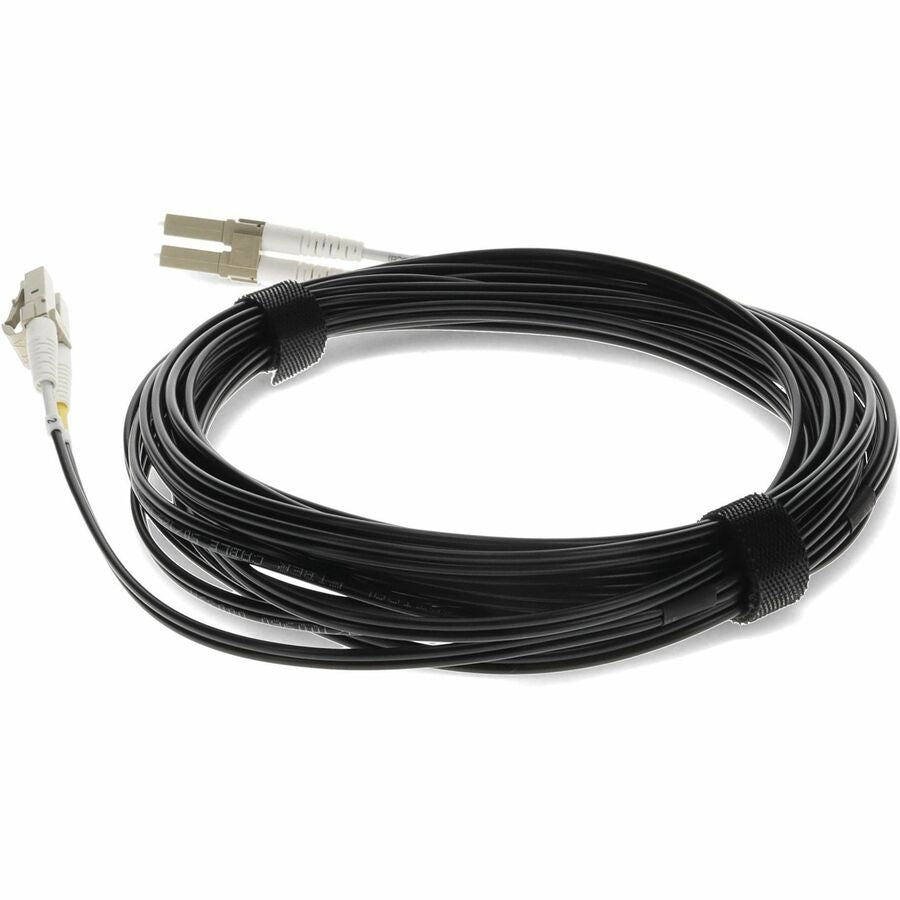AddOn 3m LC (Male) to LC (Male) Black OM4 Duplex Fiber OFNR (Riser-Rated) Patch Cable