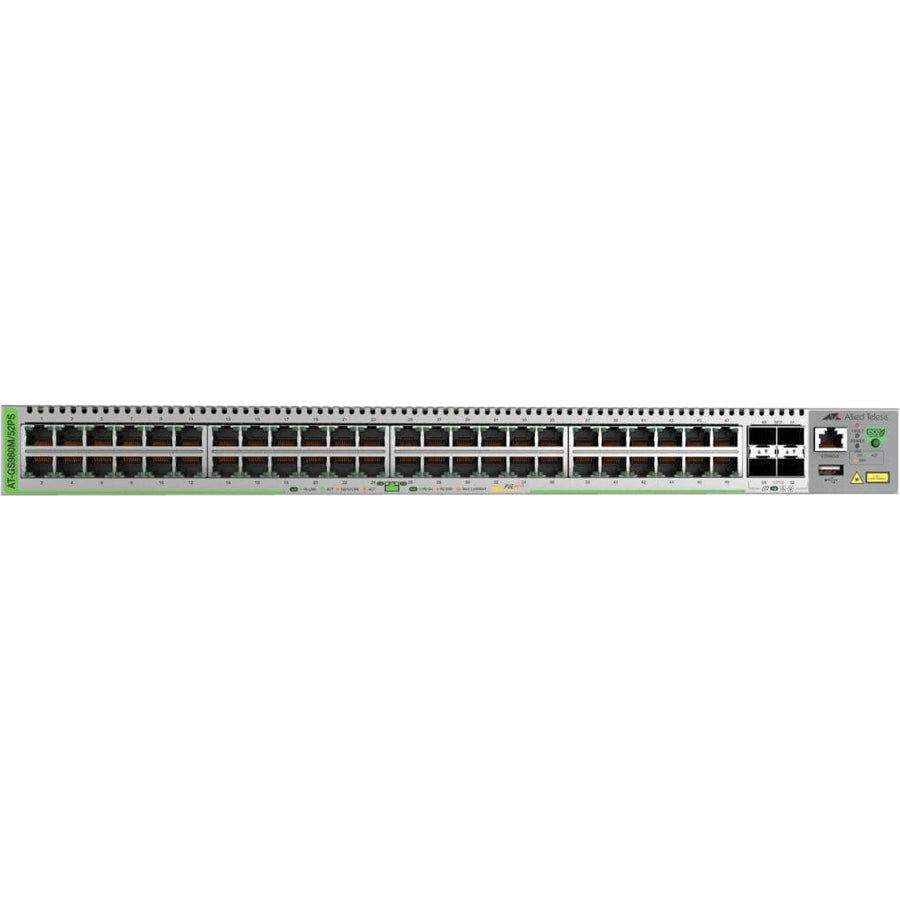 Allied Telesis 48 10/100/1000T-POE+ Switch With 4 SFP Slots