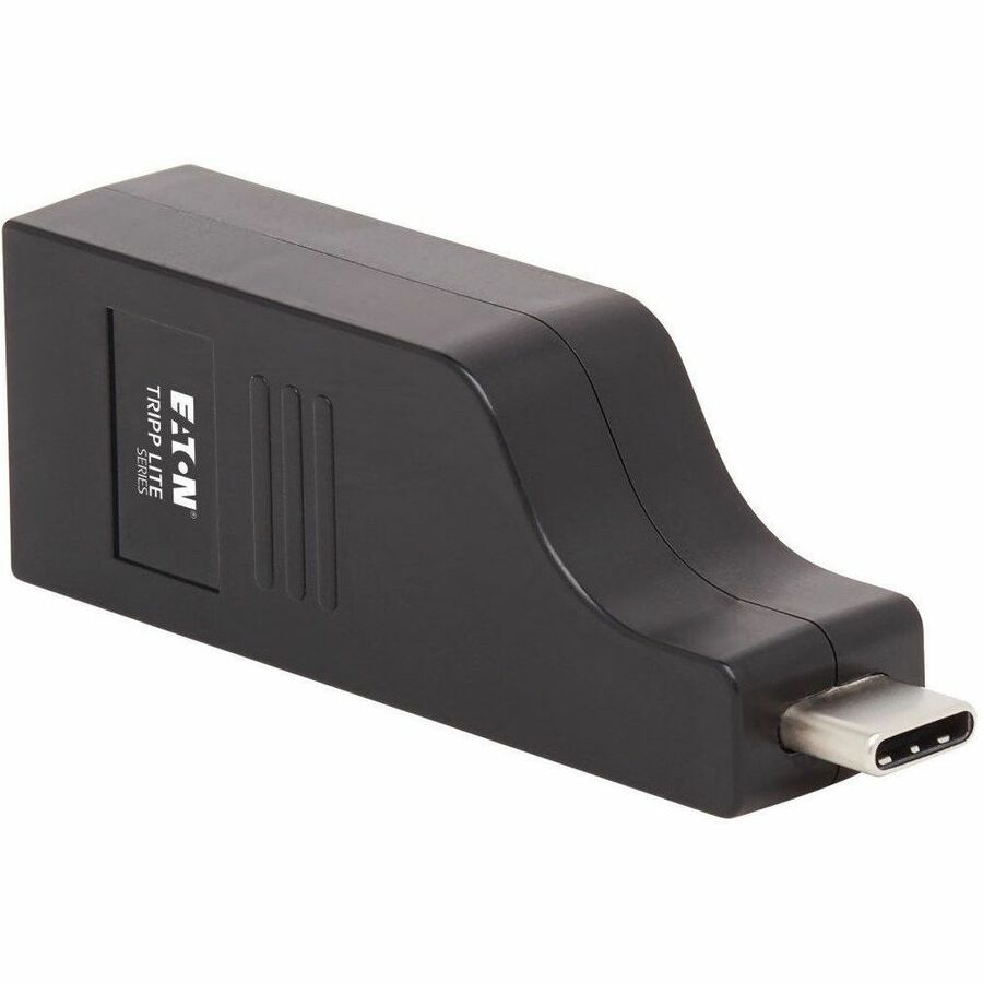 Eaton Tripp Lite Series USB-C to Gigabit Ethernet Vertical Network Adapter (M/F) - USB 3.1 Gen 1, 10/100/1000 Mbps, Black