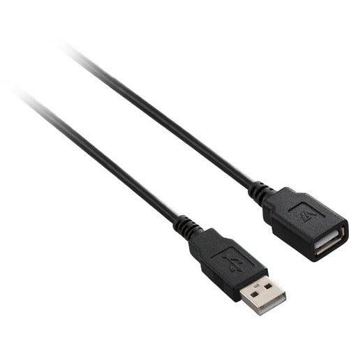 V7 USB A Female to USB A Male USB 2.0 Extension Cable 480 Mbps 1.8m/6ft Black
