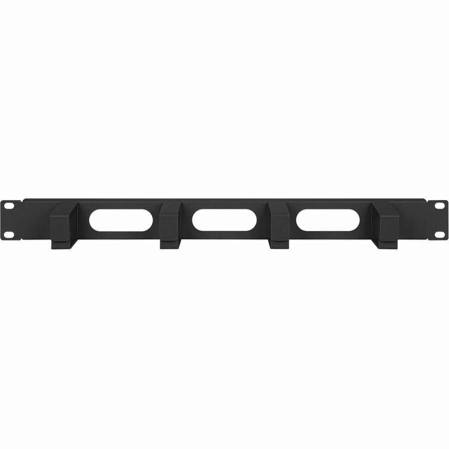 Intellinet 19" Cable Management Panel, 1U, 4 short plastic rings, Black