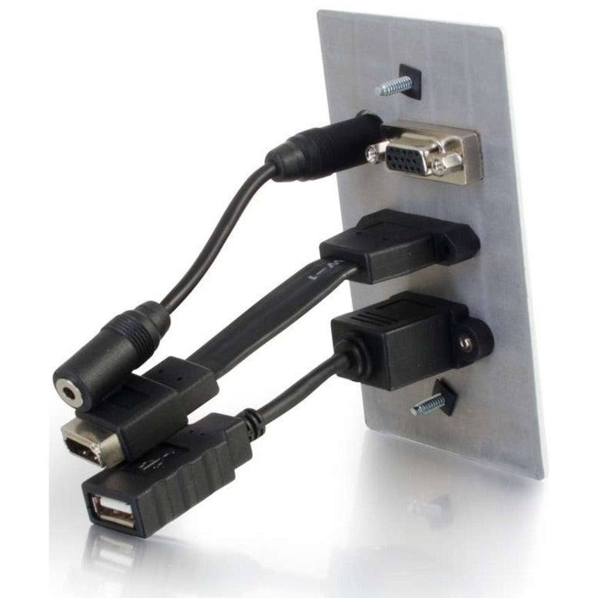 SINGLE GANG WP HDMI VGA 3.5MM