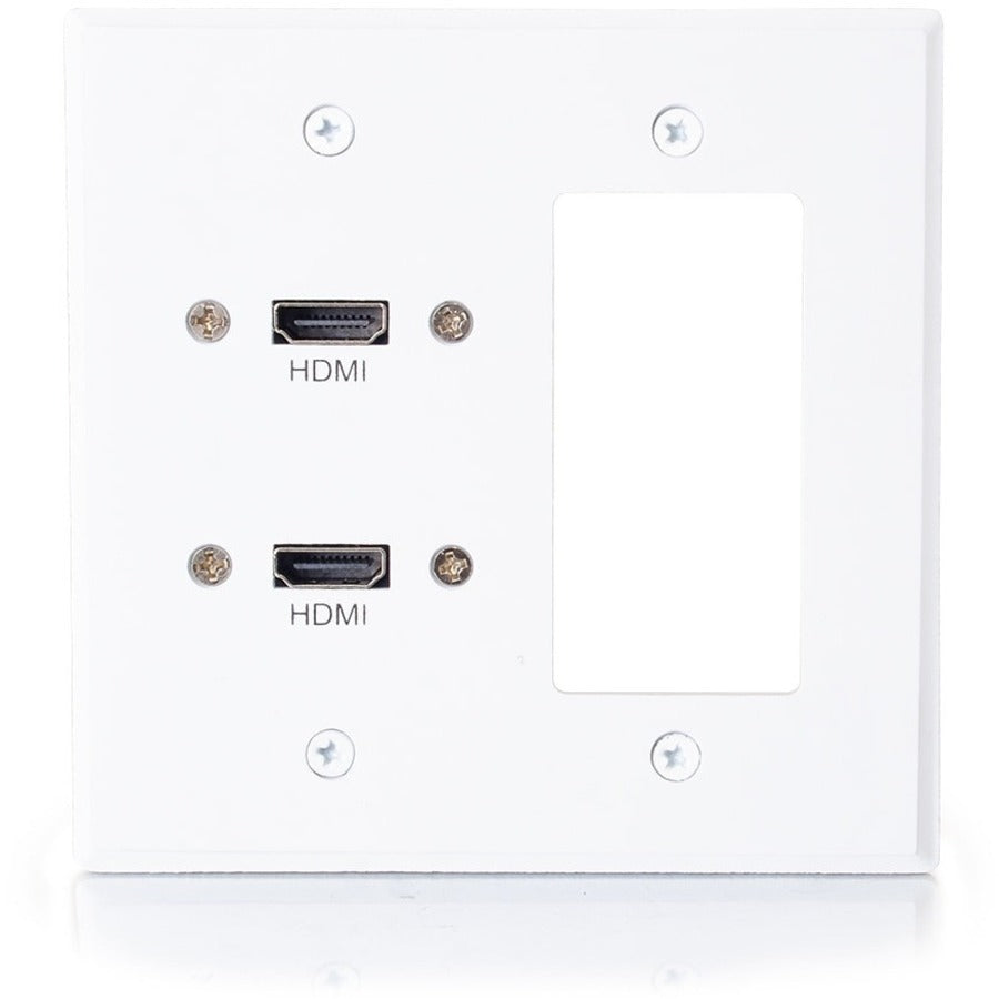 DOUBLE HDMI + DECORA WALL PLATE