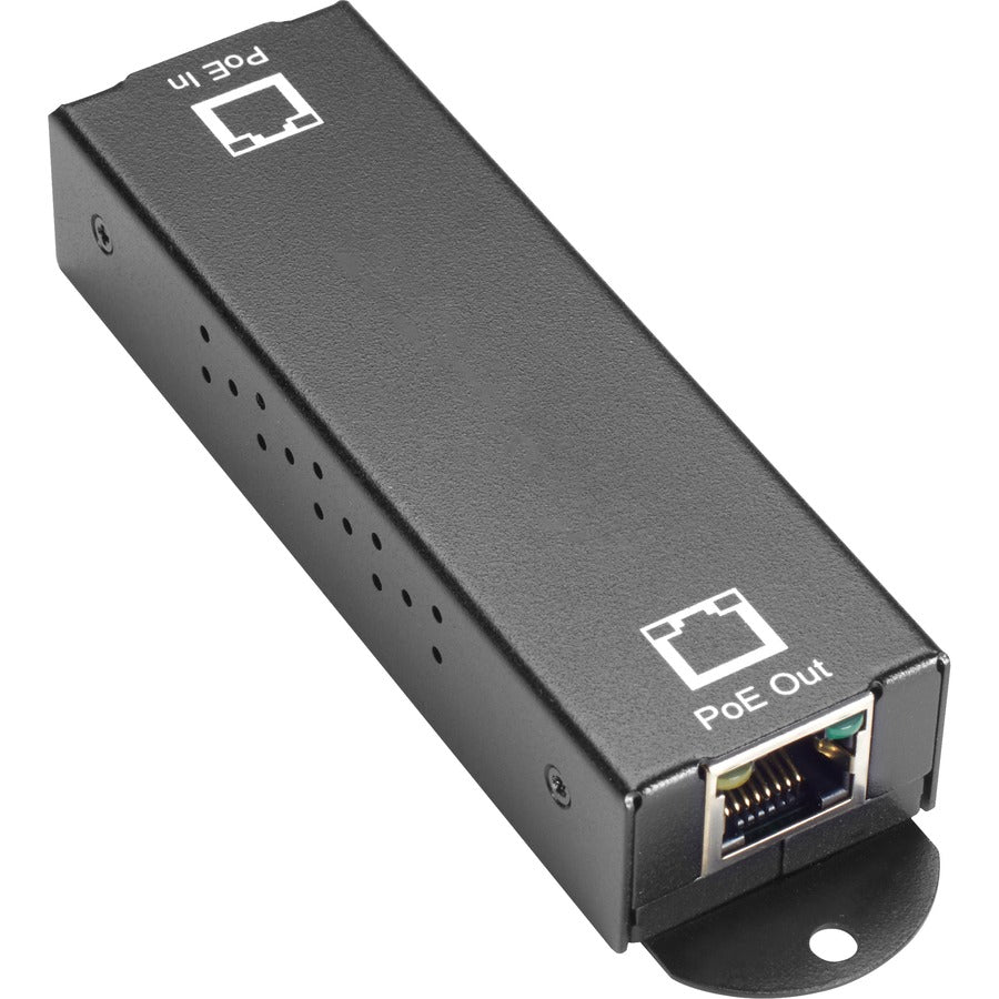 Black Box 10/100/1000BASE-T PoE+ Ethernet Repeater - 802.3at, 1-Port