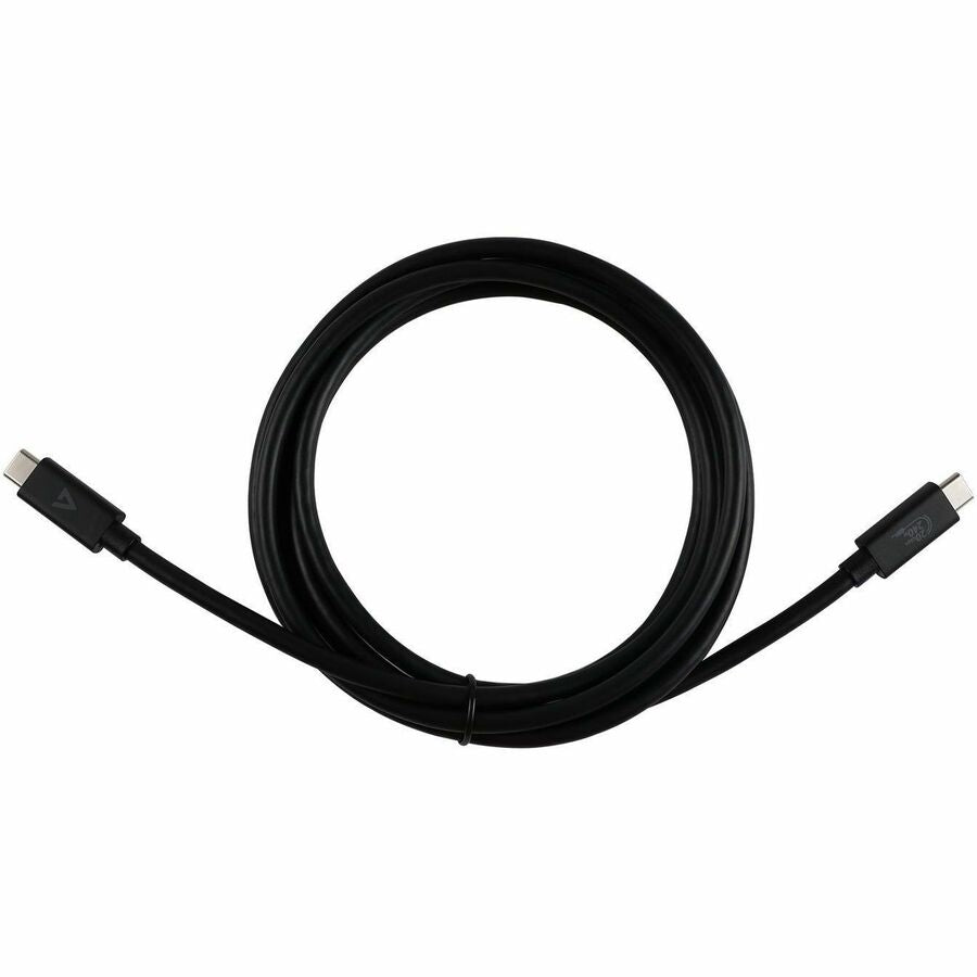V7 USB 20Gbps 240W USB Type-C Cable 2M/6.6ft Black