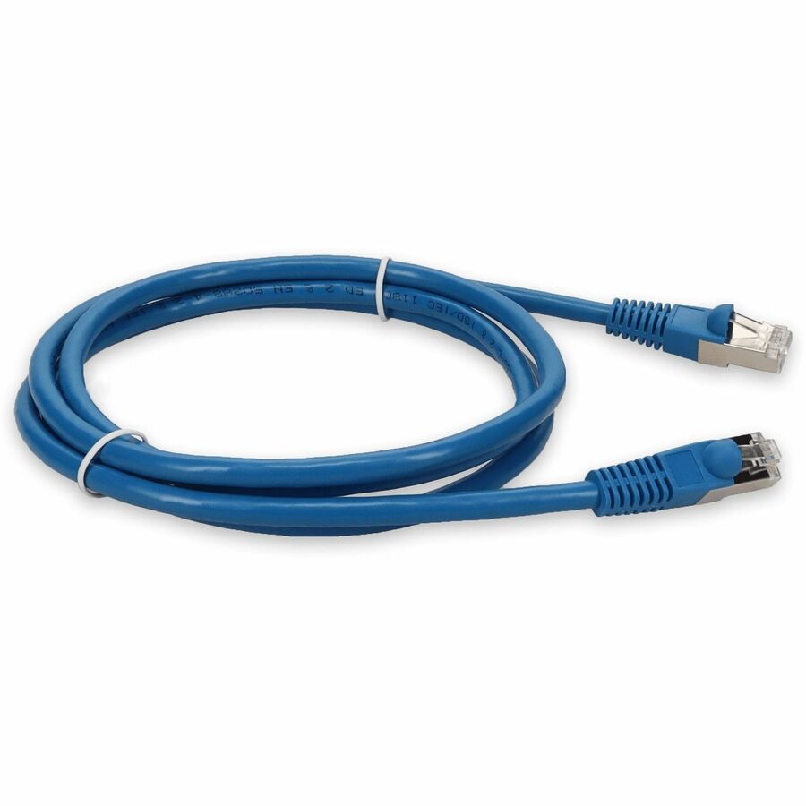 AddOn 7ft RJ-45 (Male) to RJ-45 (Male) Blue Microboot, Snagless Cat7 S/FTP PVC Copper Patch Cable