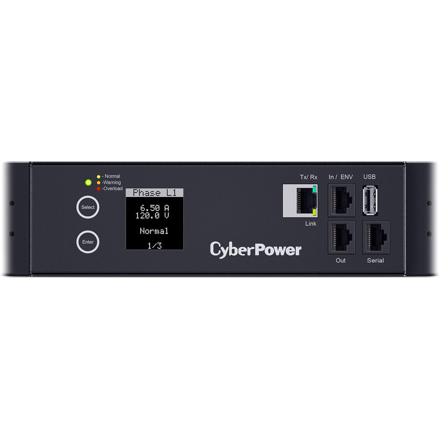 CyberPower PDU83104 3 Phase 200 - 240 VAC 30A Switched Metered-by-Outlet PDU