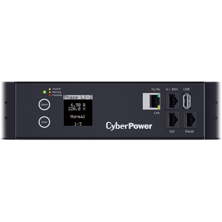 CyberPower PDU83107 3 Phase 200 - 240 VAC 50A Switched Metered-by-Outlet PDU