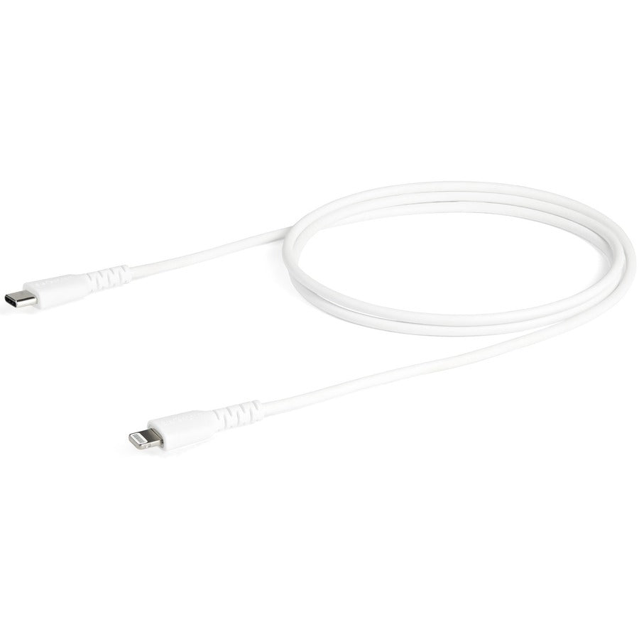StarTech.com 3 foot/1m Durable White USB-C to Lightning Cable, Rugged Heavy Duty Charging/Sync Cable for Apple iPhone/iPad MFi Certified