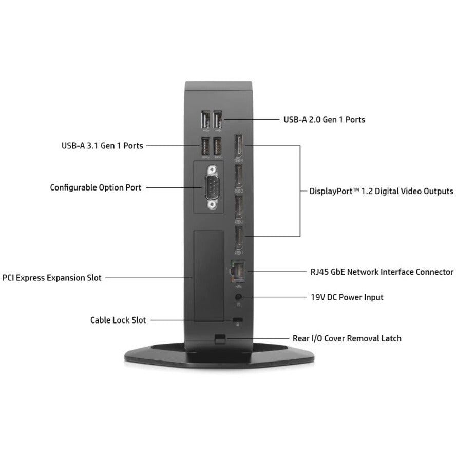 HP t740 Thin Client Ryzen V1756B Quad-core (4 Core) 3.25 GHz - TAA Compliant