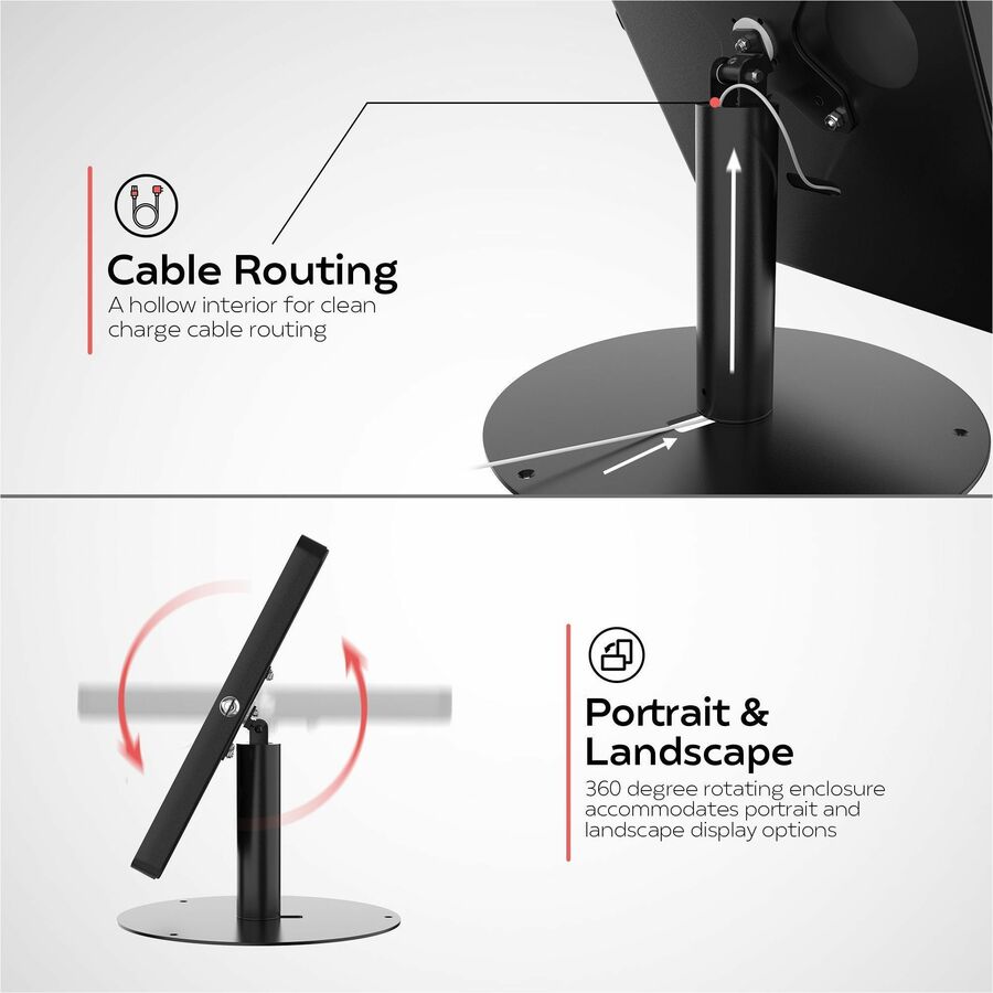 CTA Digital Hyperflex Security Kiosk Stand w/ Enclosure for iPad 10th Gen & More