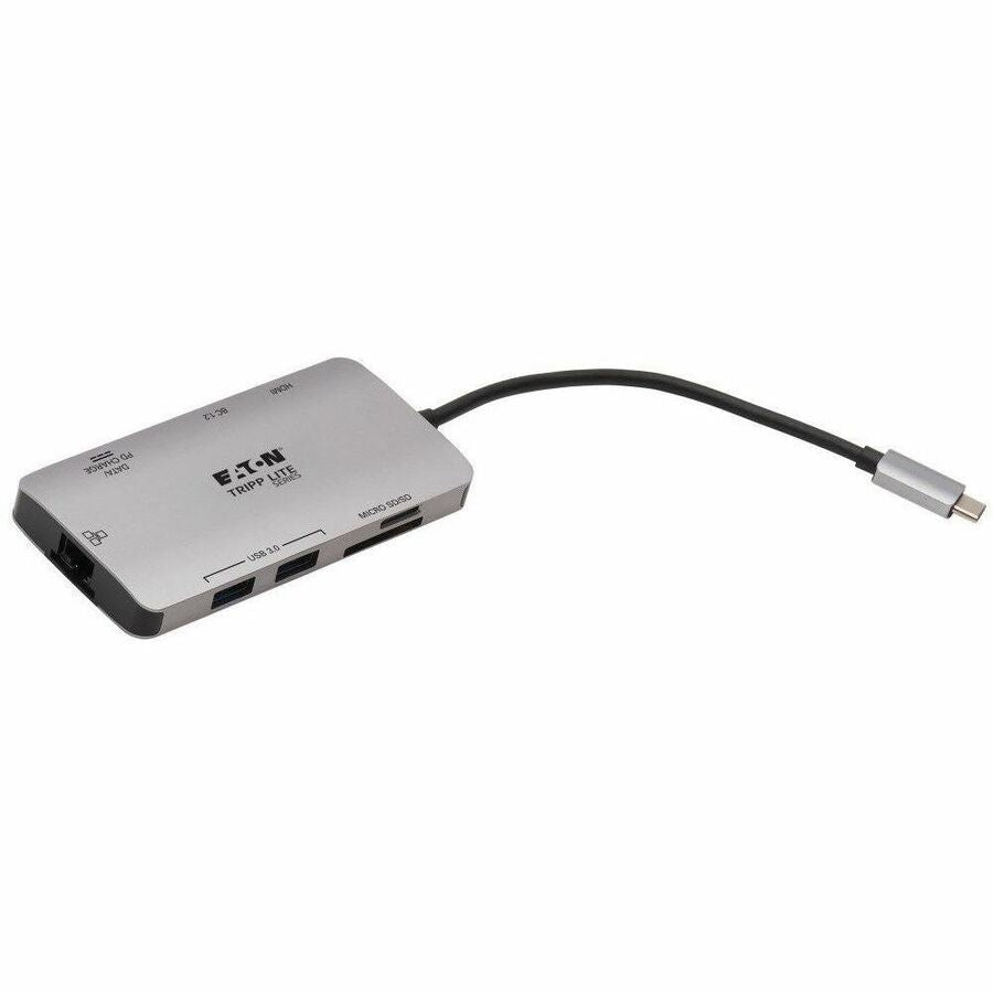 Eaton Tripp Lite Series USB-C Dock - 4K HDMI, USB 3.x (5Gbps), USB-A/C Hub Ports, GbE, Memory Card, 100W PD Charging