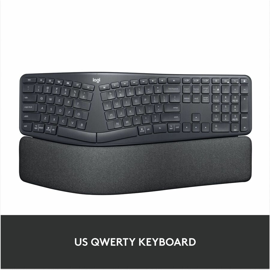 Logitech ERGO K860 Split Ergonomic Keyboard, Wireless Connectivity, Graphite