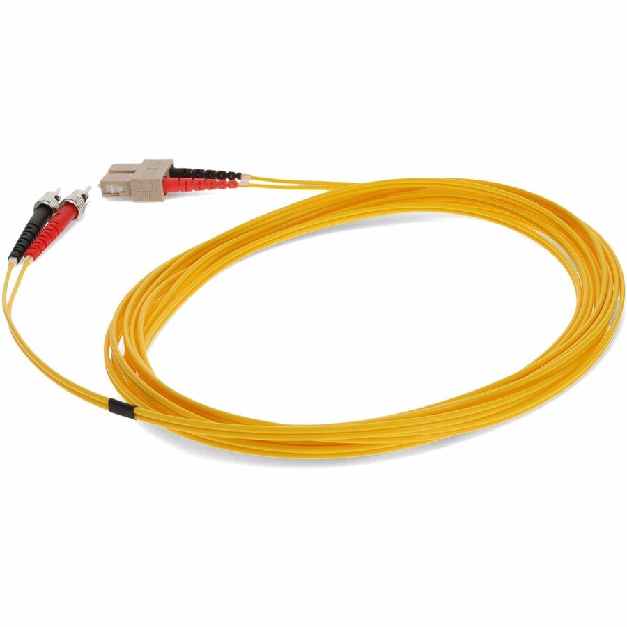 AddOn 5m SC (Male) to ST (Male) Yellow OM1 Duplex Fiber OFNR (Riser-Rated) Patch Cable