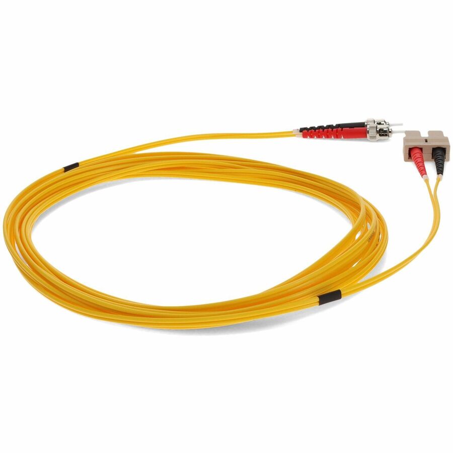AddOn 5m SC (Male) to ST (Male) Yellow OM1 Duplex Fiber OFNR (Riser-Rated) Patch Cable
