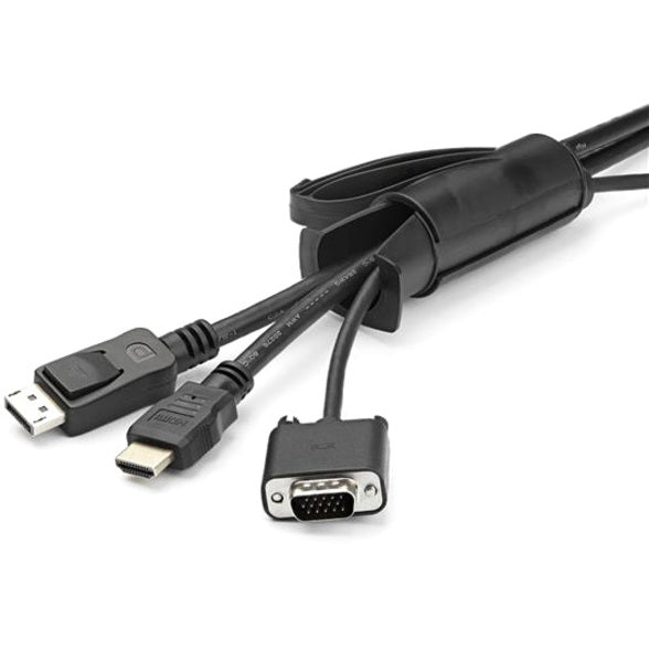 StarTech.com 1.5m / 4.9ft Cable Management Sleeve - Spiral - 25mm / 1" Diameter - W/ Cable Loading Tool - Expandable Coiled Cord Organizer