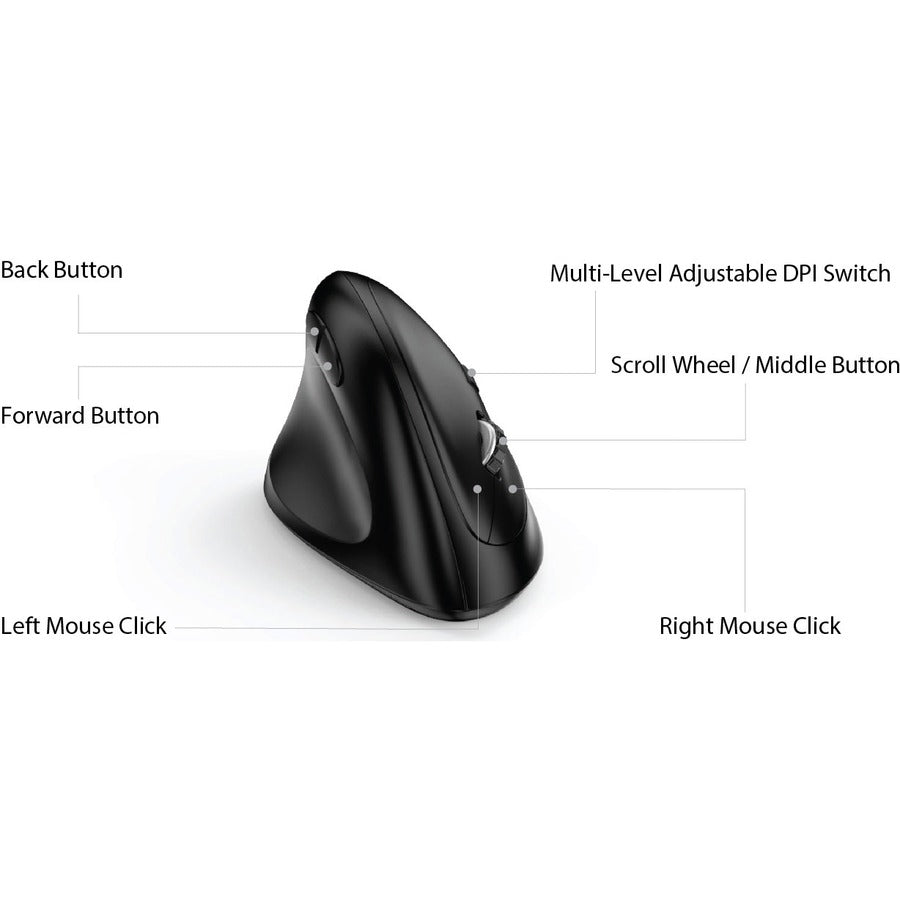Adesso TAA Compliant Left-Handed Vertical Ergonomic Mouse