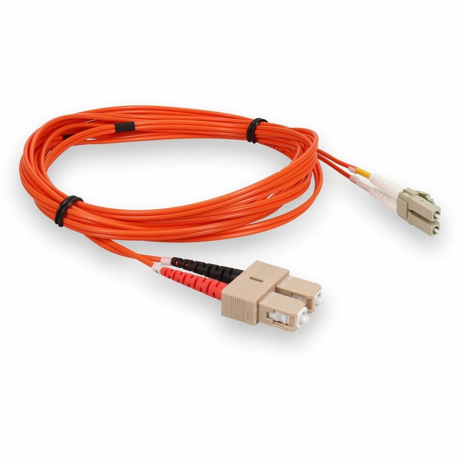 AddOn 5m SC (Male) to LC (Male) Orange OM2 Duplex PVC Fiber Patch Cable