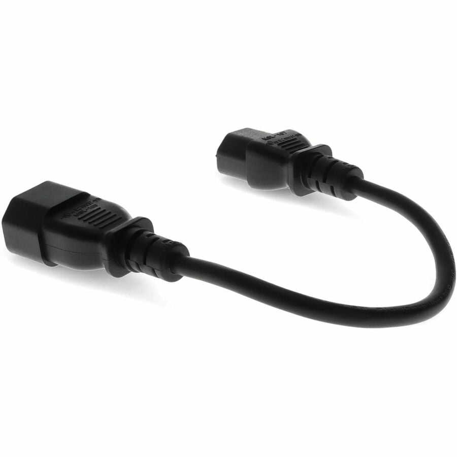 5ft C13 Female to C14 Male 18AWG 100-250V at 10A Black Power Cable