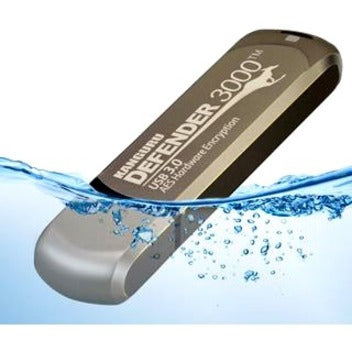Kanguru Defender3000 FIPS 140-2 Certified Level 3, SuperSpeed USB 3.0 Secure Flash Drive, 256G