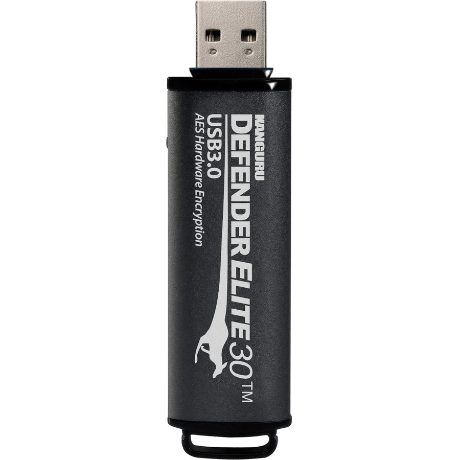 Kanguru Defender Elite30, Hardware Encrypted, Secure, SuperSpeed USB 3.0 Flash Drive, 256G