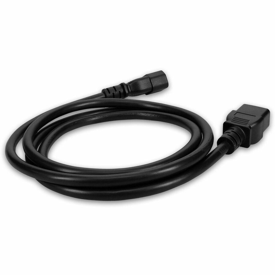 AddOn 6ft C14 Male to C19 Female 14AWG 100-250V at 15A Black Power Cable