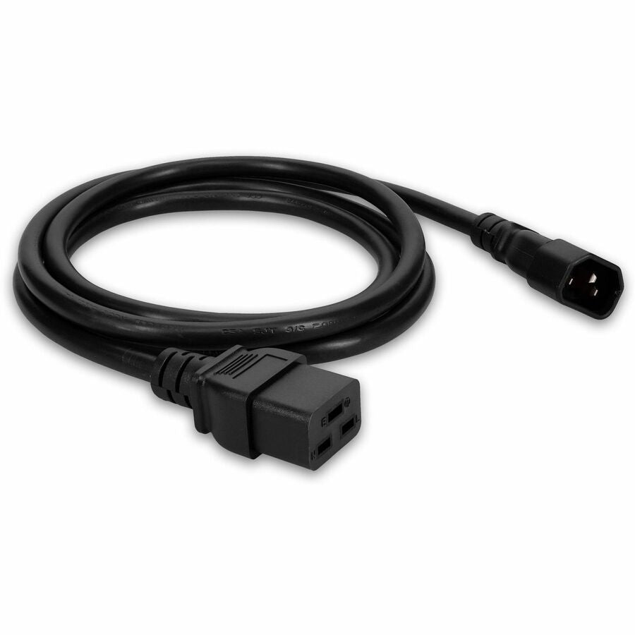 AddOn 6ft C14 Male to C19 Female 14AWG 100-250V at 15A Black Power Cable