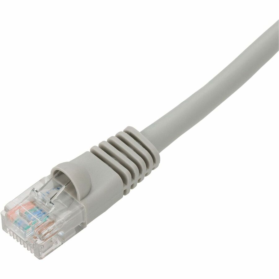 AddOn 8in Gray CAT 6 PVC Ethernet Cable Snagless Bubble Boot RJ-45 M/M
