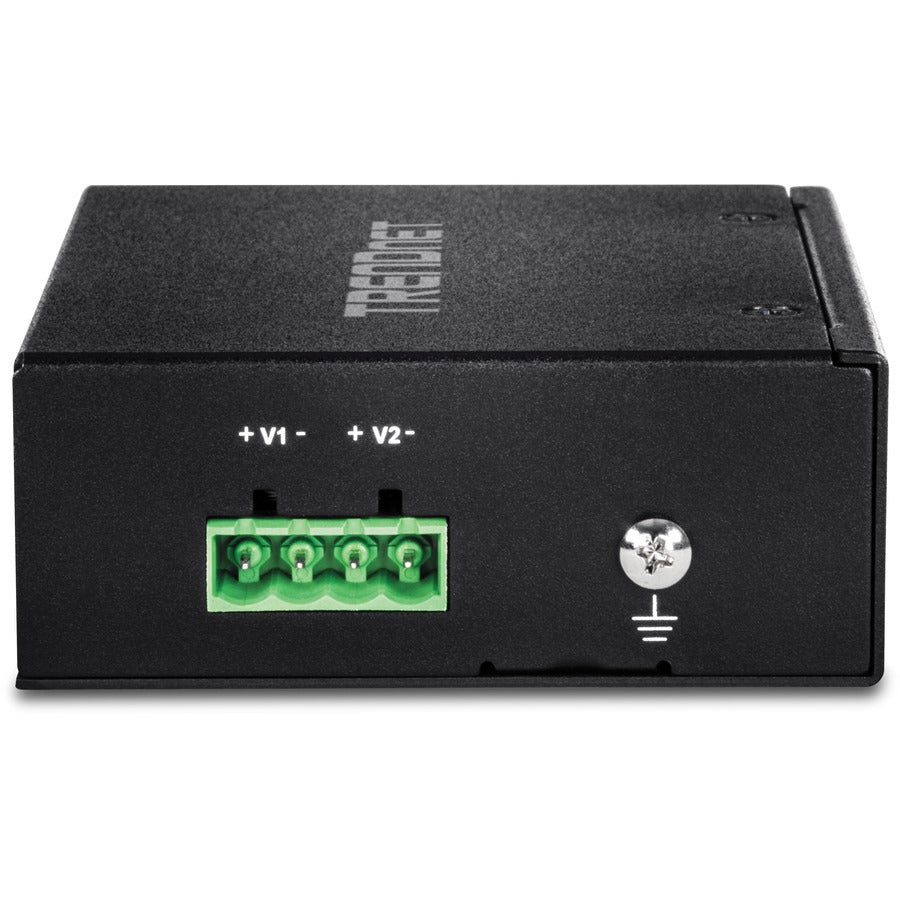 TRENDnet 5-Port Hardened Industrial Unmanaged Gigabit Switch; TI-PG50; 10/100/1000Mbps; DIN-Rail Switch; 4 x Gigabit PoE+ Ports; 1 x Gigabit Port; Gigabit Ethernet Network Switch; Lifetime Protection
